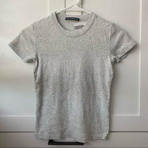 Brandy Melville Heather Grey Baby Tee NWT